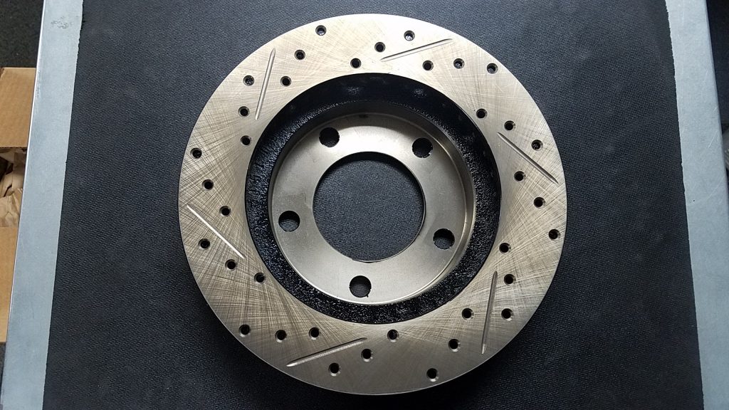 Scout II Front Brake Rotor, Drilled and Slotted, Left