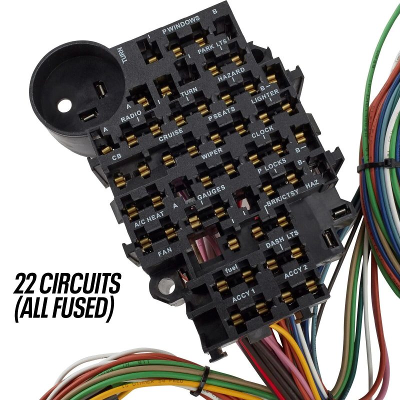 22 Circuit Universal Wiring Harness Fuse Block